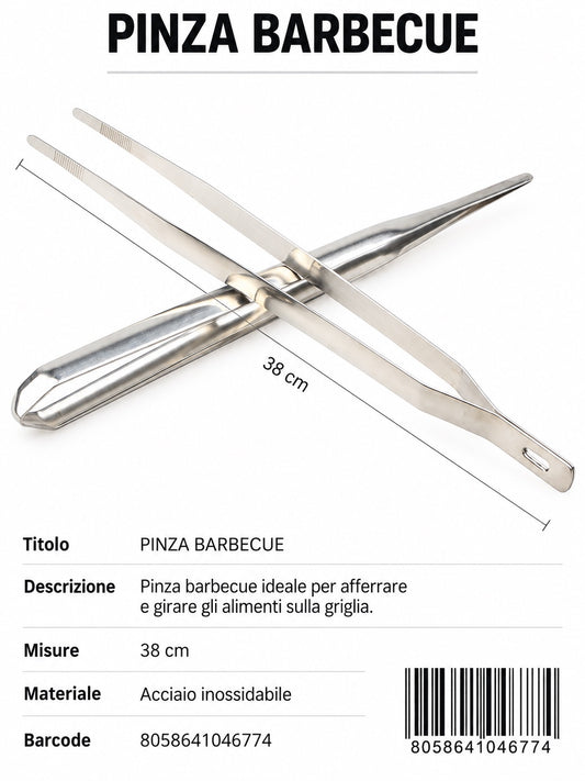 04677 Pinza Barbecue 38Cm 1/12 Ct144