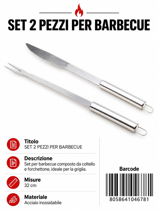04678 Set 2Pz Per Barbecue 1/12 Ct144