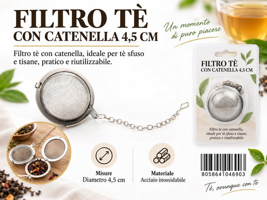 04690 Filtro Tè con Catenella 4.5cm