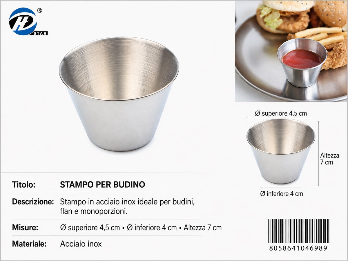 04698 Stampi Per Budino 7Cm