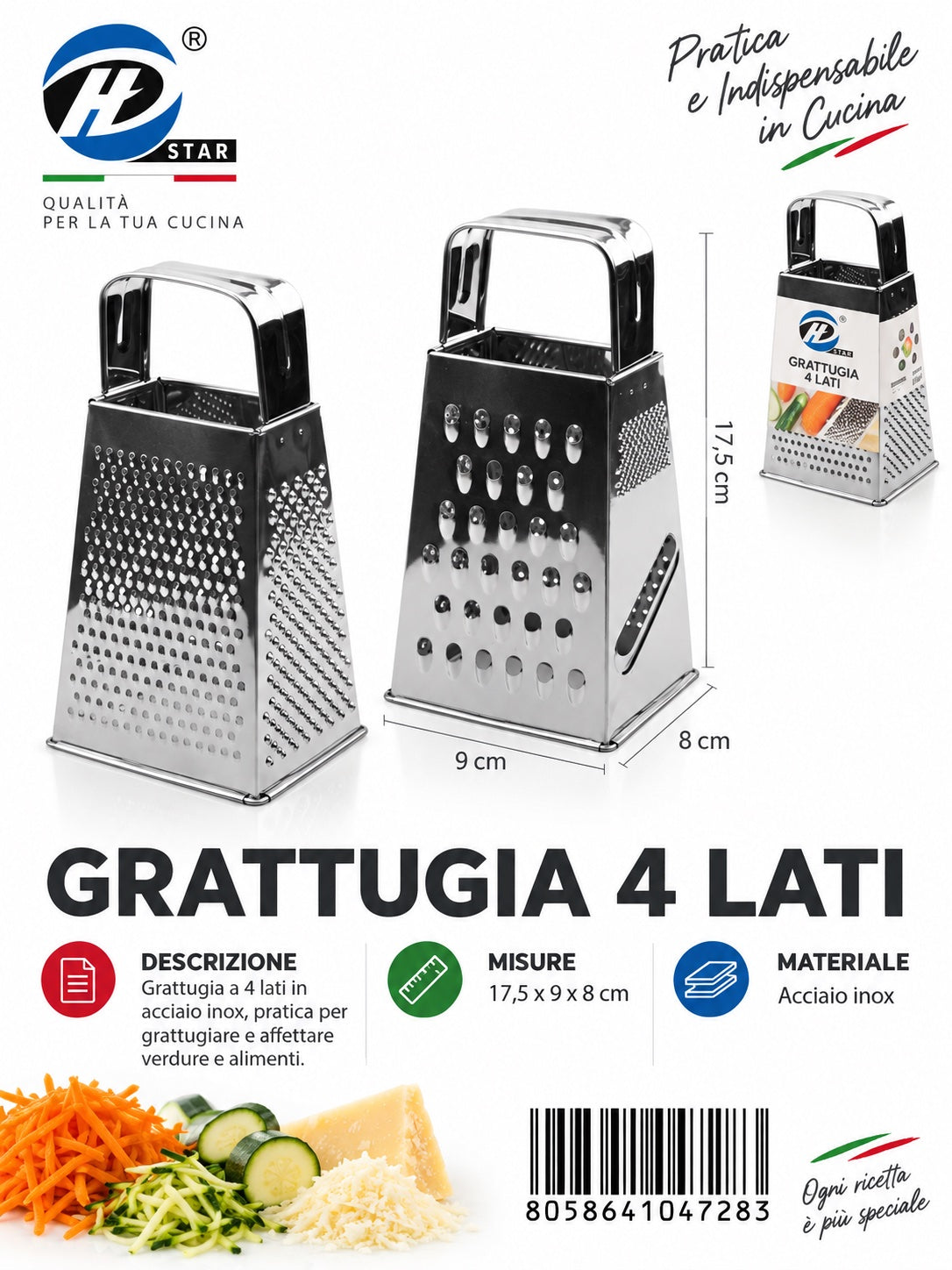 04728 Grattugia 1/6 Ct48