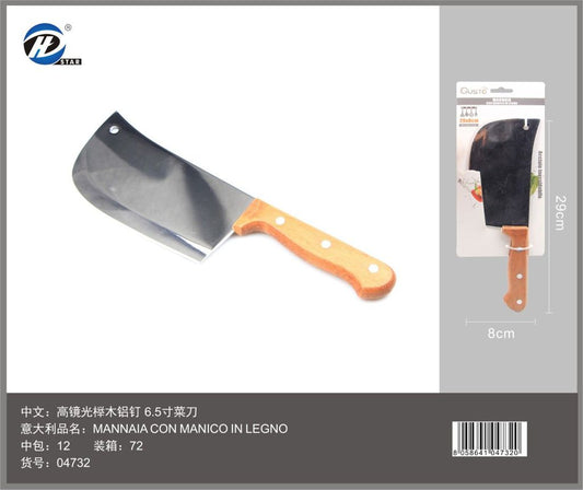 04732 Mannaia Con Manico In Legno 29*8Cm