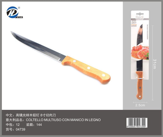 04739 Coltello Multiuso Con Manico In Legno 31.5*2.5Cm