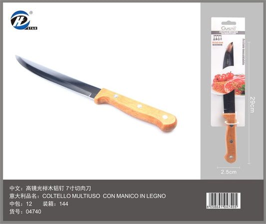 04740 Coltello Multiuso Con Manico In Legno 29.5*2.5Cm