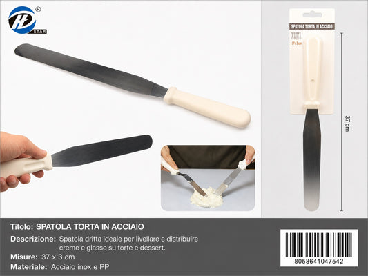 04754 Spatola Torta In Acciaio 25Cm