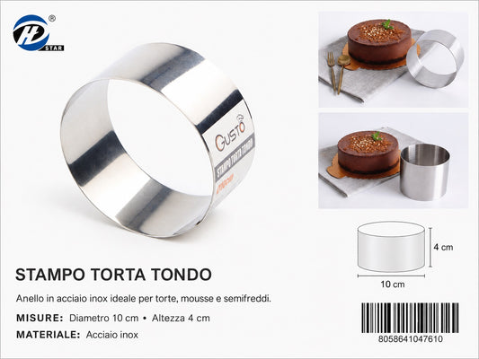 04761 Stampo Torta Tondo 10*4
