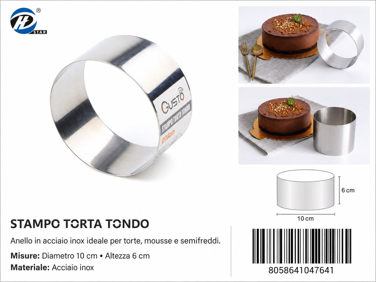 04764 Stampo Torta Tondo 10*6