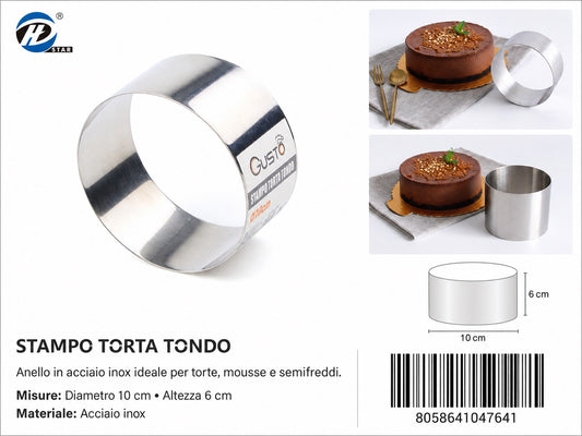 04764 Stampo Torta Tondo 10*6