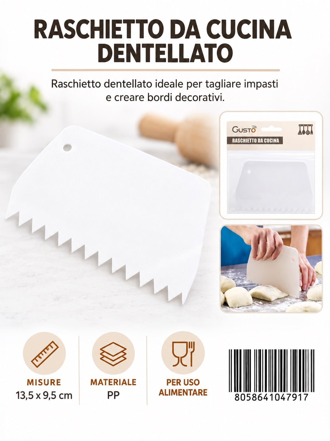 04791 Raschietto Da Cucina