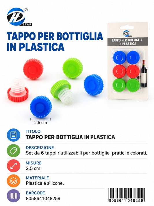 04825 Tappo Per Bottiglia In Palstica