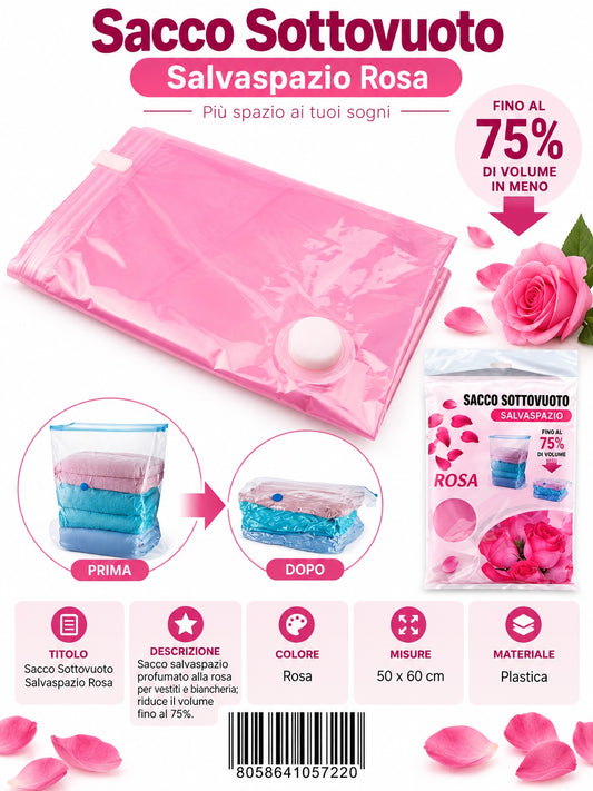 05722 Sacco Sottovuoto Prof. Rosa 50*60Cm 1/12 Ct144
