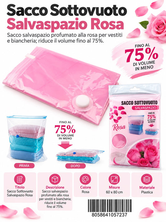 05723 Sacco Sottovuoto Prof. Rosa 60*80Cm 1/12 Ct144