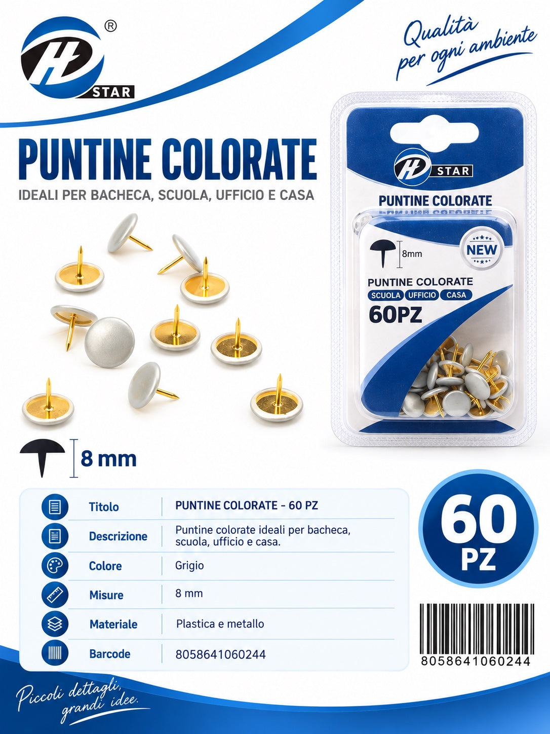 06024 Puntine Colorate 1/12 Ct288