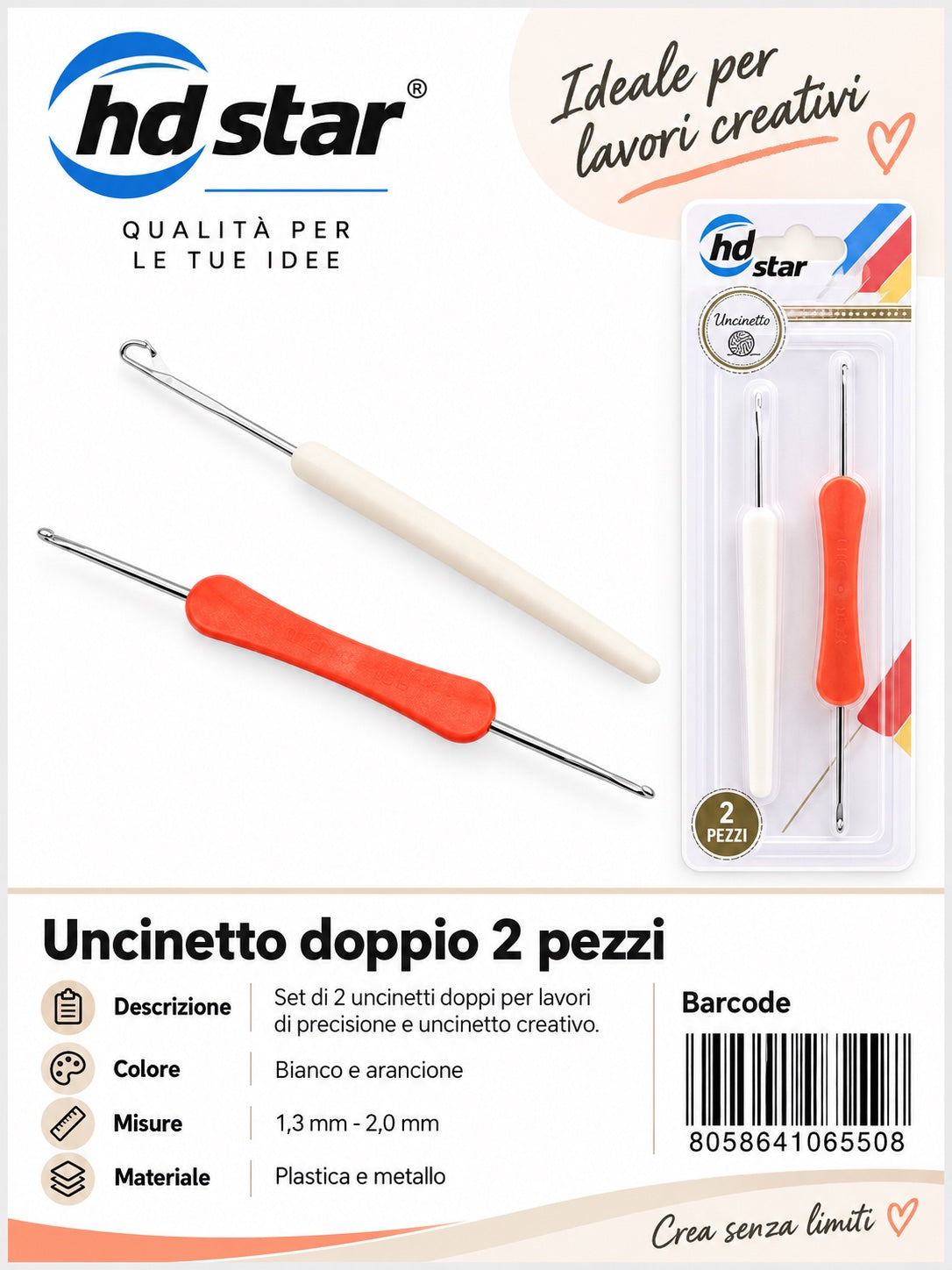 06550 Uncinetto 2Pz 1/12 Ct480