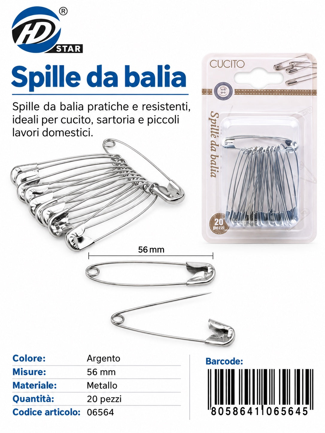 06564 Spille Da Balia 1/12 Ct480
