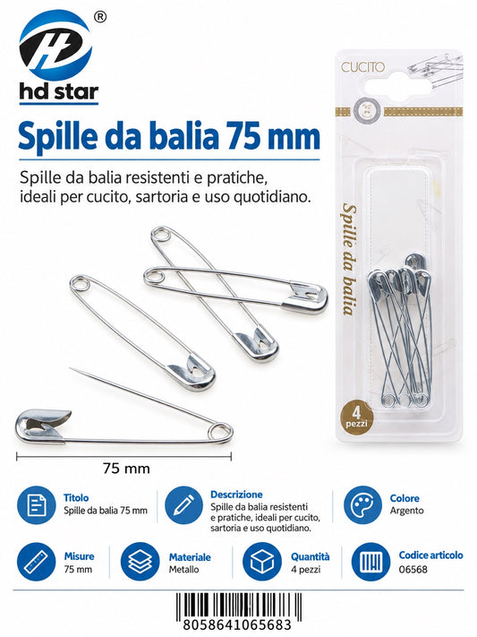 06568 Spille Da Balia 1/12 Ct480