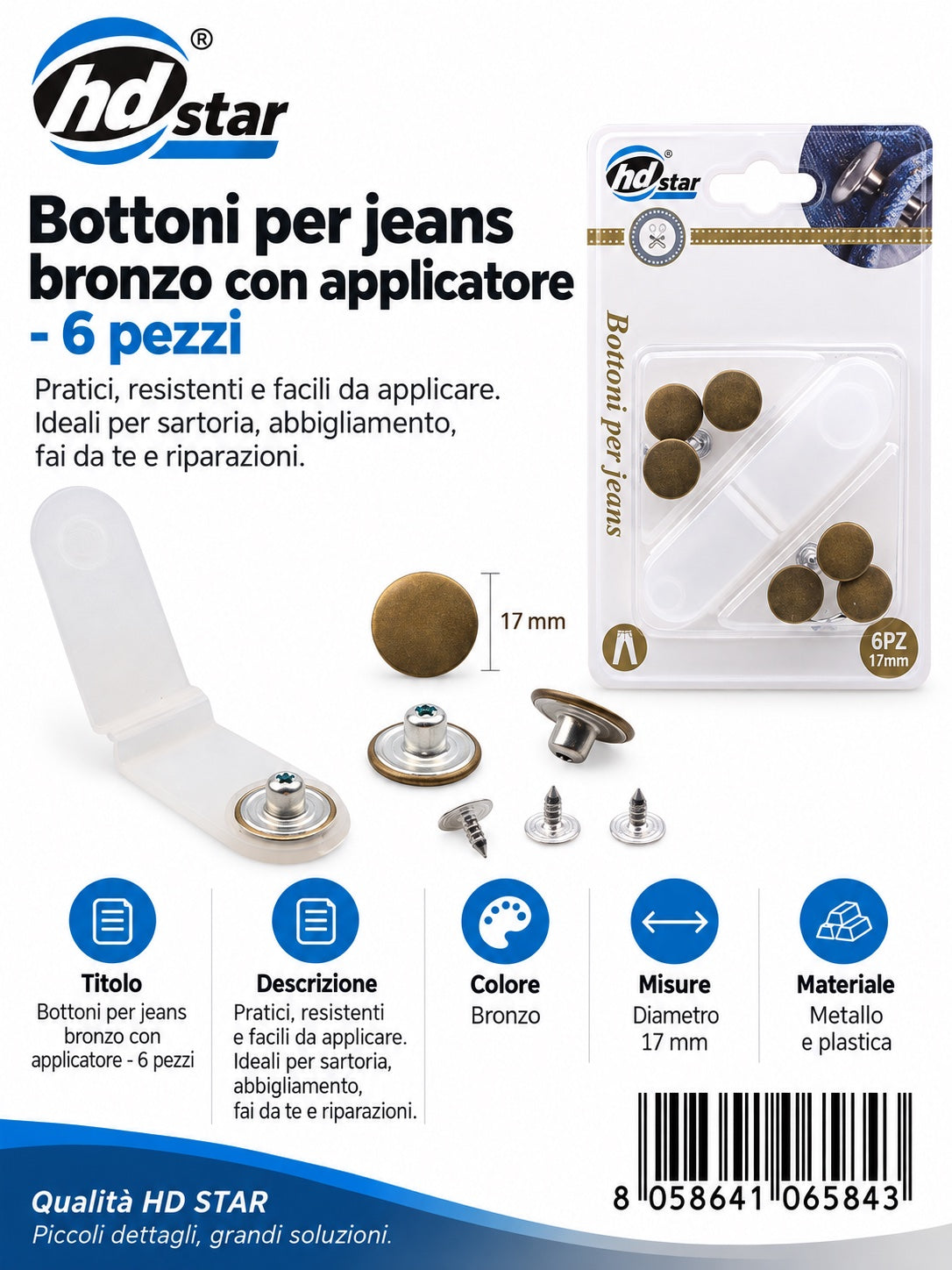 06584 Bottoni Perjeans 1/12 Ct480