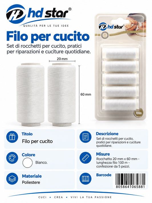 06588 Filo Cucito 100Metri 1/12 Ct240