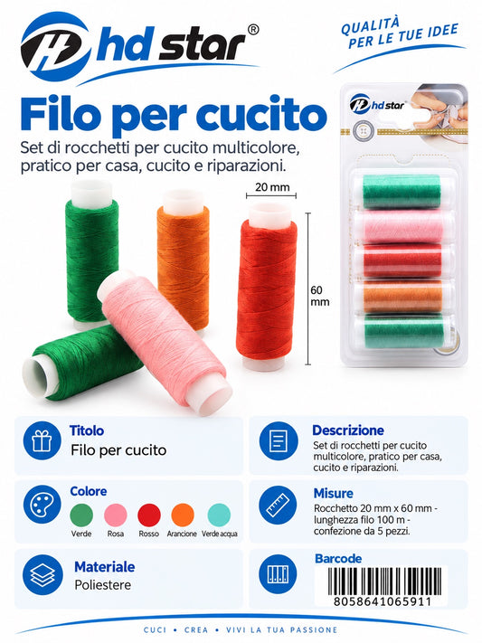 06591 Filo Cucito 100Metri 1/12 Ct240