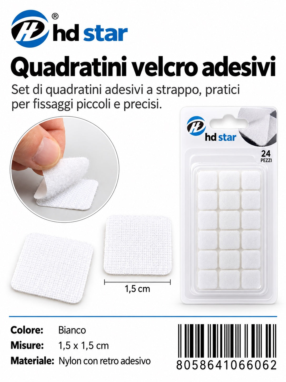 06606 Velcro 1.5Cm 24Pcs