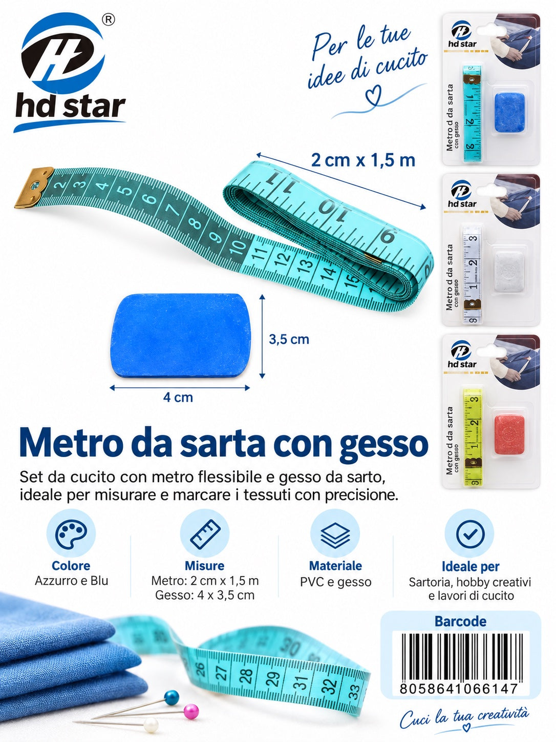 06614 Metro Da Sarta Con Gesso 1/12 Ct480