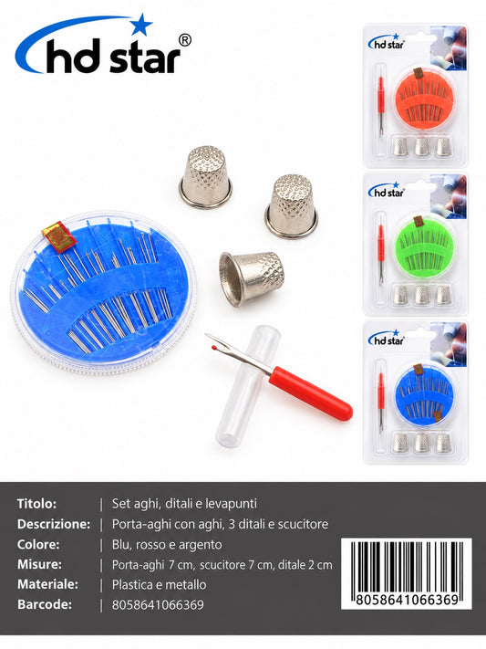 06636 Set Di Aghi+Ditale+Levapunti 1/12 Ct480