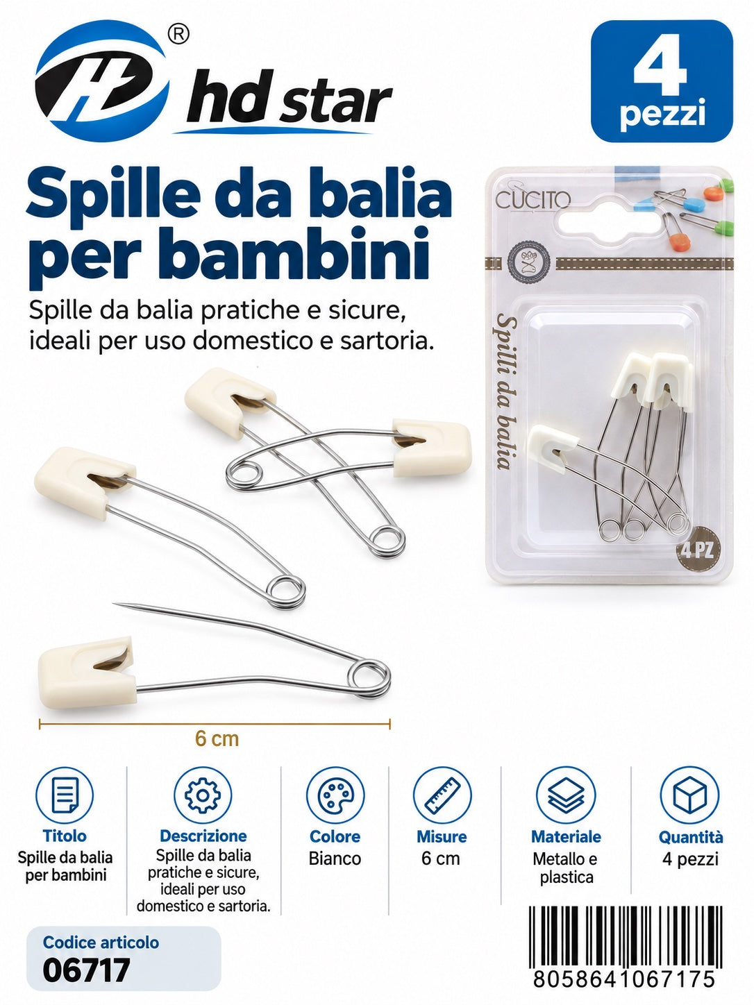 06717 Spilli Da Balia 1/12 Ct480