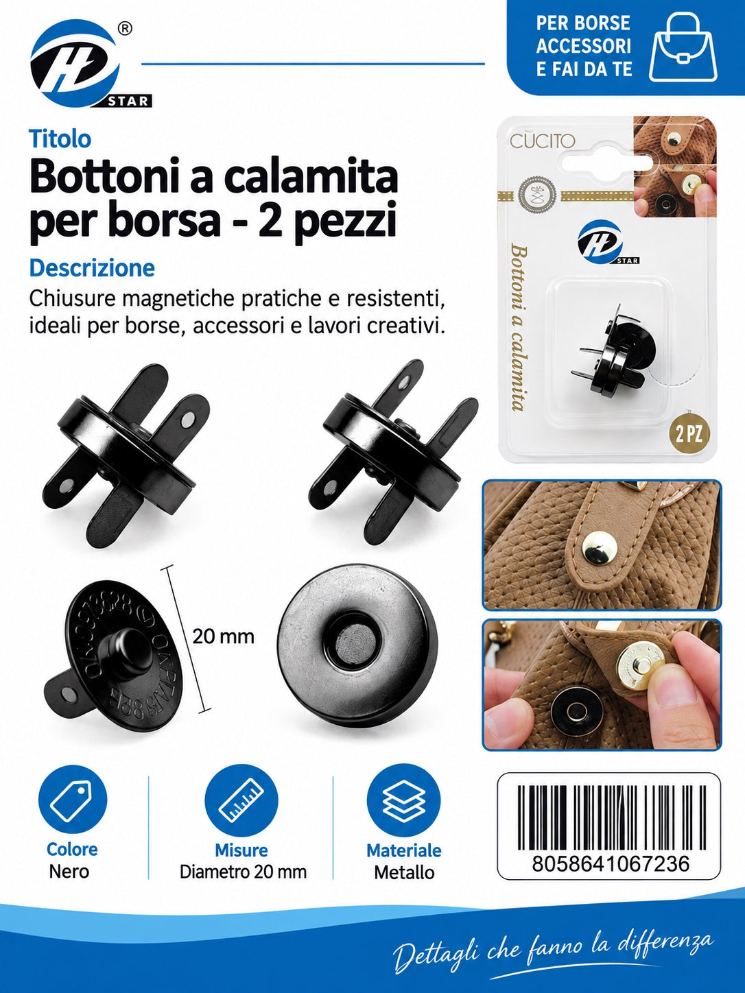 06723 Bottone A Calamita 1/12 Ct480