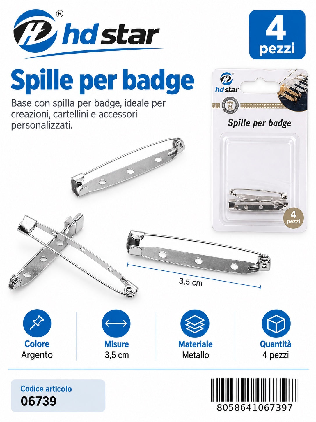 06739 Spille Per Badge 1/12 Ct480