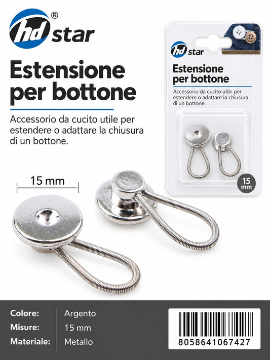 06742 Estensione Per Bottone 15Mm 2Pz 1/12 Ct480