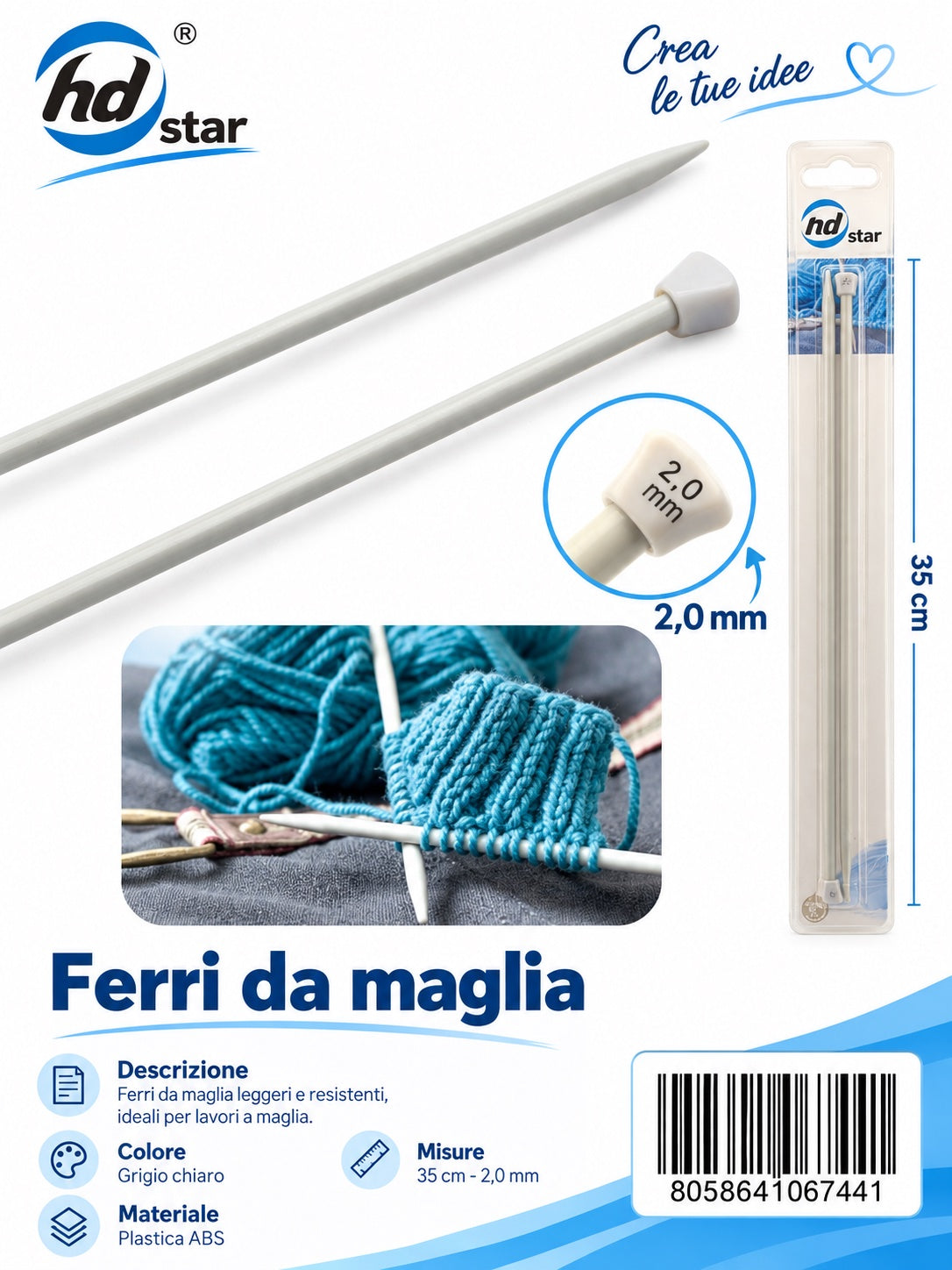 06744 Ferri Da Maglia 1/12 Ct480