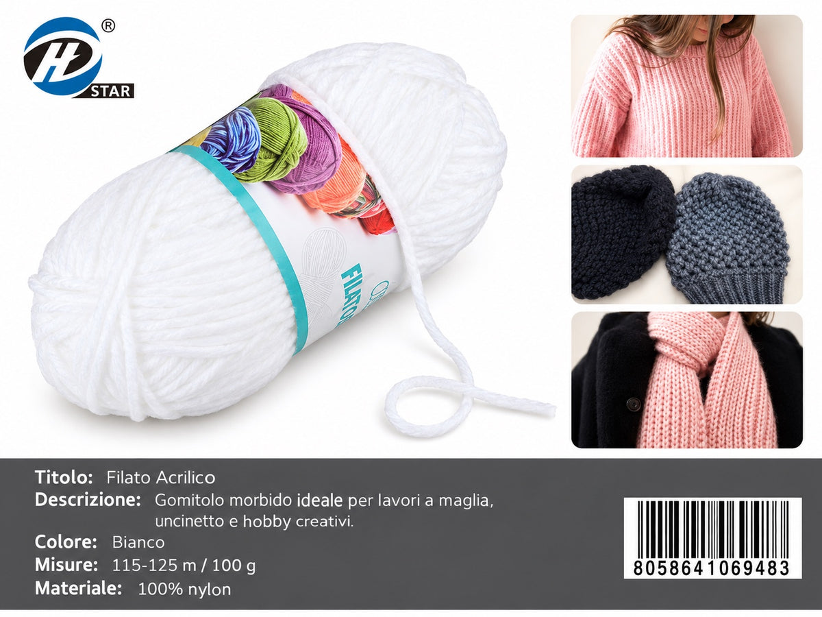 06948 Filato Acrilico Ciniglia 100G 1/6 Ct72