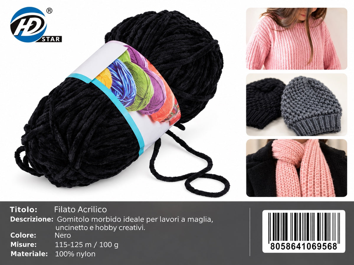 06956 Filato Acrilico Ciniglia 100G 1/6 Ct72