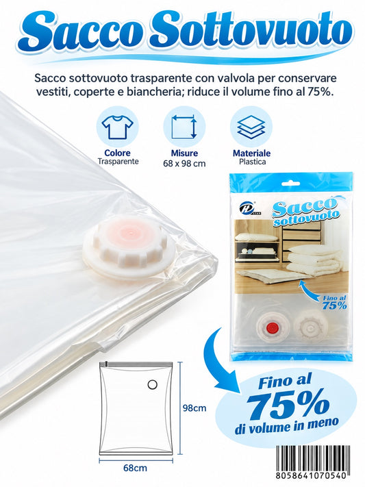 07054 Sacco Sottovuoto 68*98Cm 1/12 Ct144