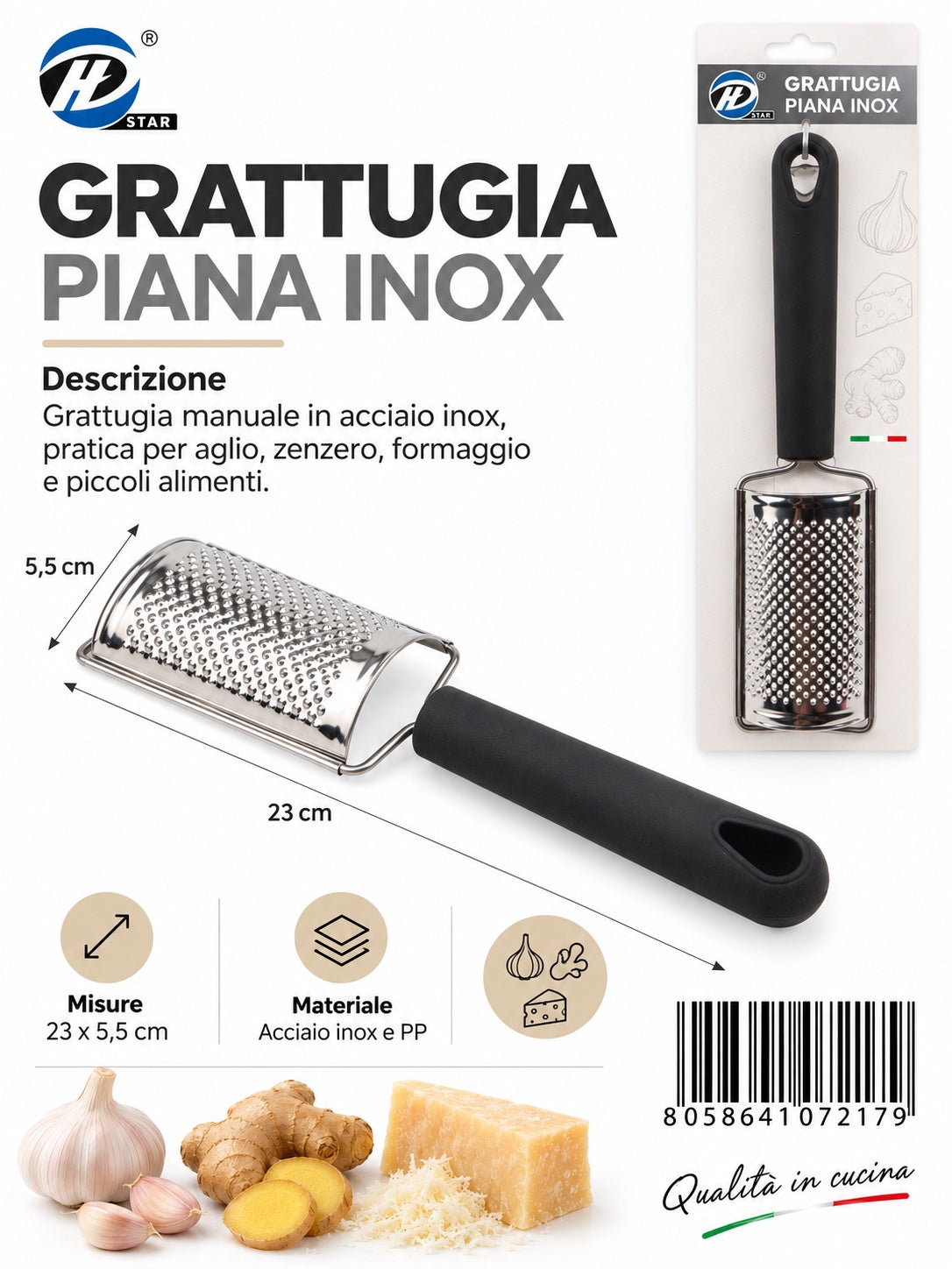 07217 Grattugia Piana Inox