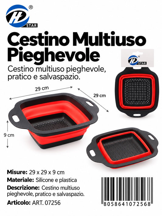 07256 Cestino Multiuso Pieghevole 1/6 Ct72