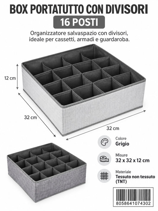 07430 T.Unita Portatutto Con Divisori 1/6 Ct96