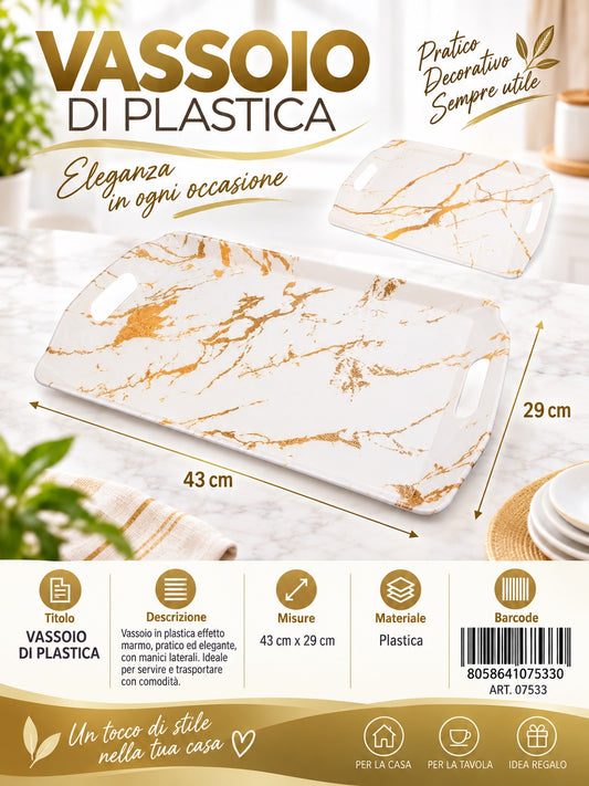 07533 Vassoio Di Plastica 43*29Cm 1/24 Ct48