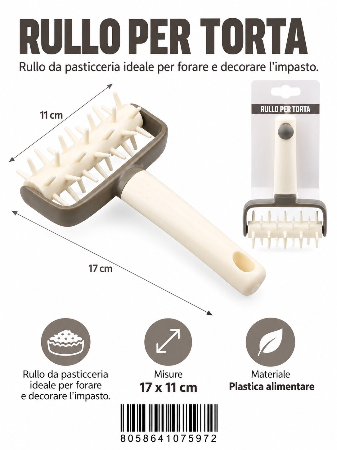 07597 Rullo Per Torta