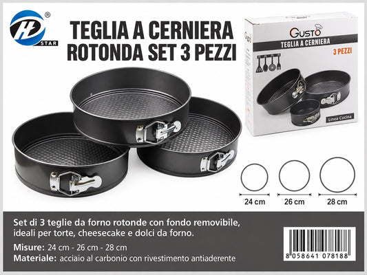07818 Teglia Da Forno 18/20/22Cm