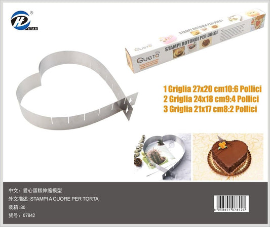 07842 Stampi A Cuore Per Torta