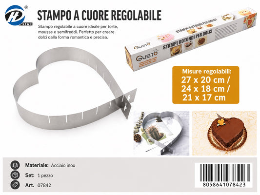 07842 Stampi A Cuore Per Torta