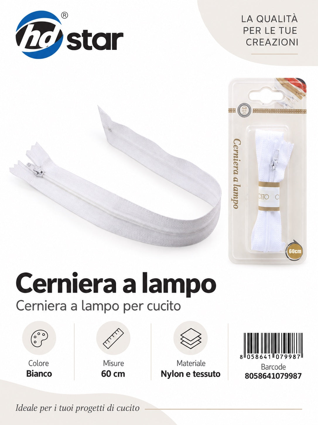 07998 Cerniera A Lampo 1/12 Ct240