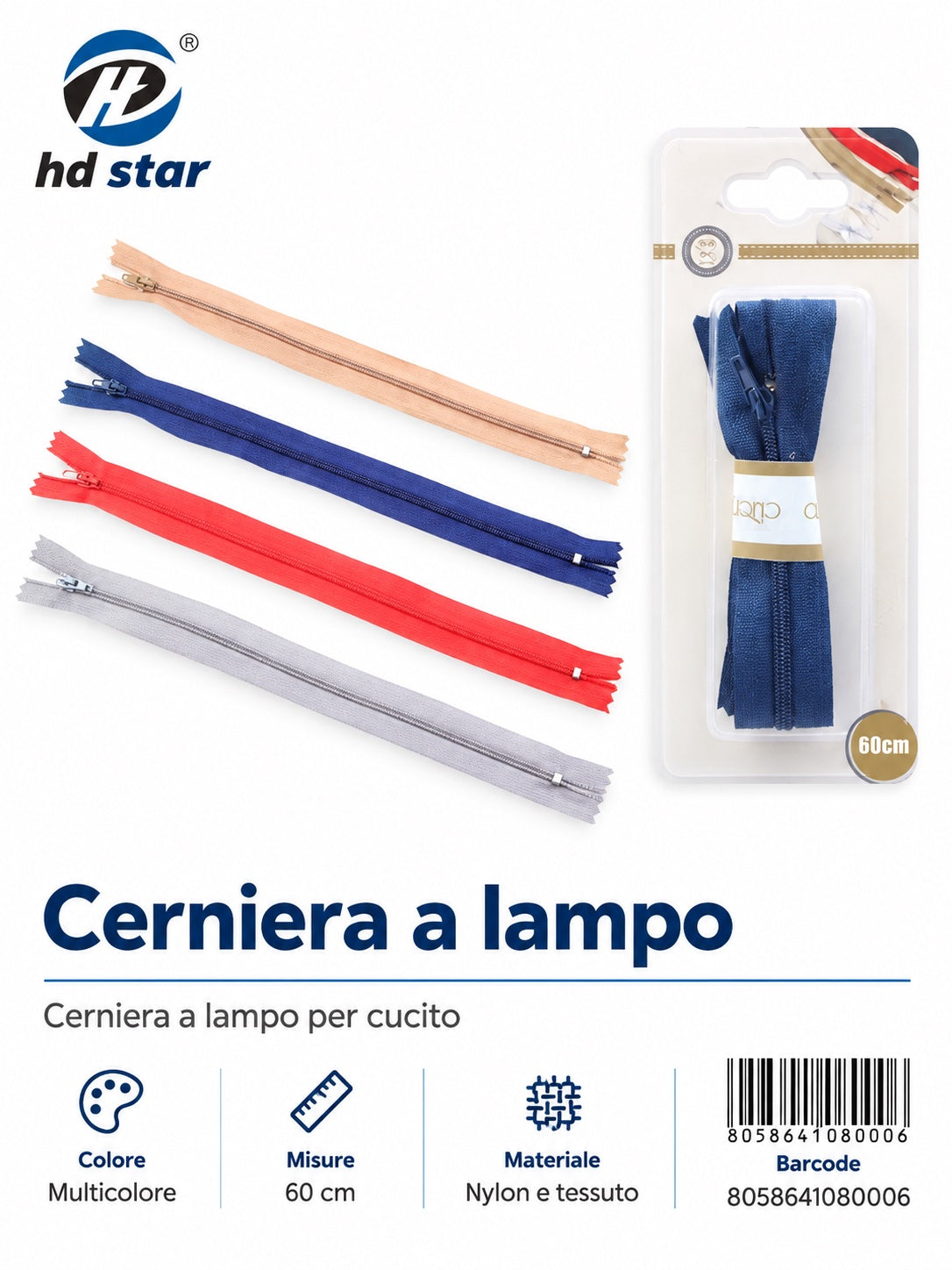 08000 Cerniera A Lampo 1/12 Ct240