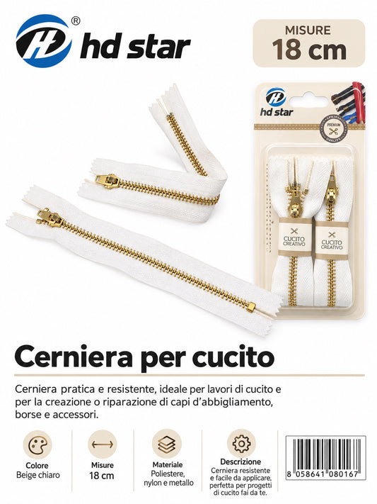 08016 Cerniera A Lampo 1/12 Ct240