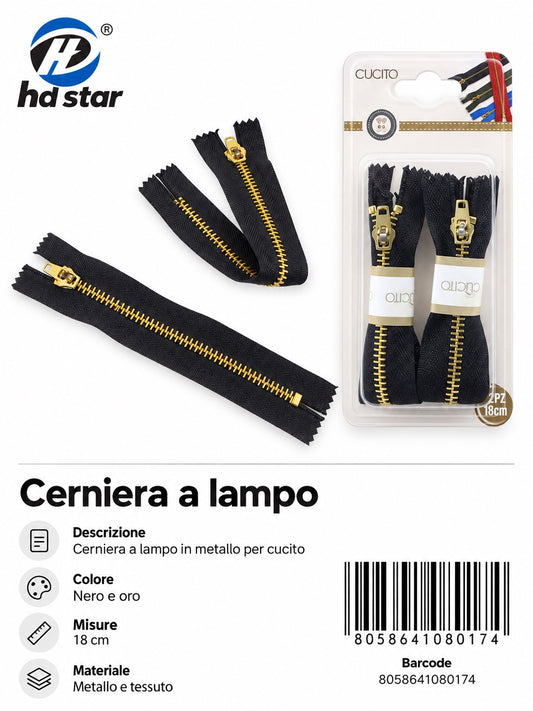 08017 Cerniera A Lampo 1/12 Ct240