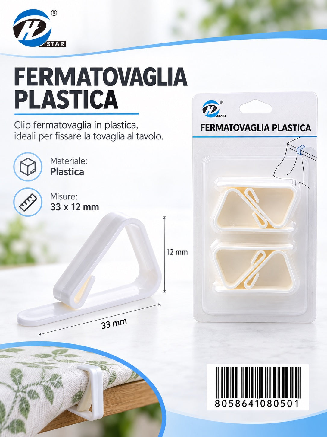 Fermatovaglia Plastica 1/12 Ct144
