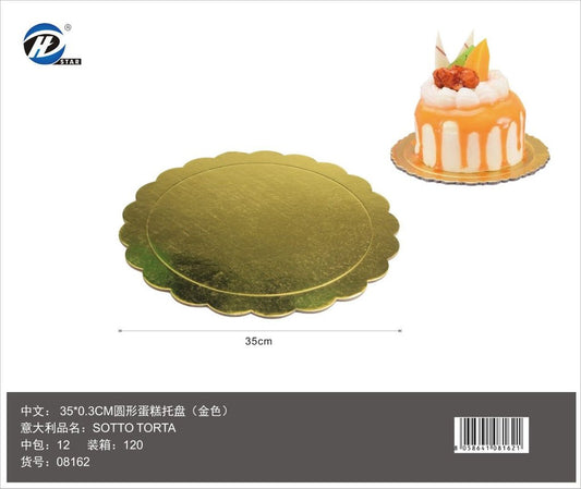 08162 Sotto Torta Rotondo 35*0.3Cm Col. Oro