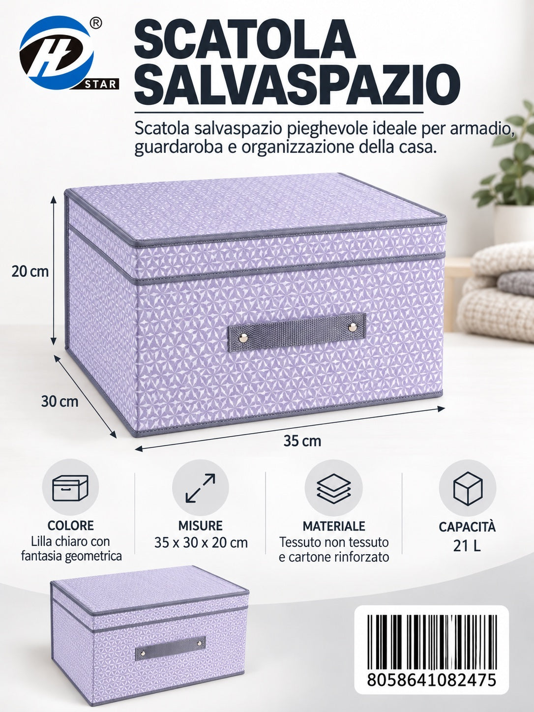 08247 A. Scatola Salvaspazio 35*30*20Cm Ct24