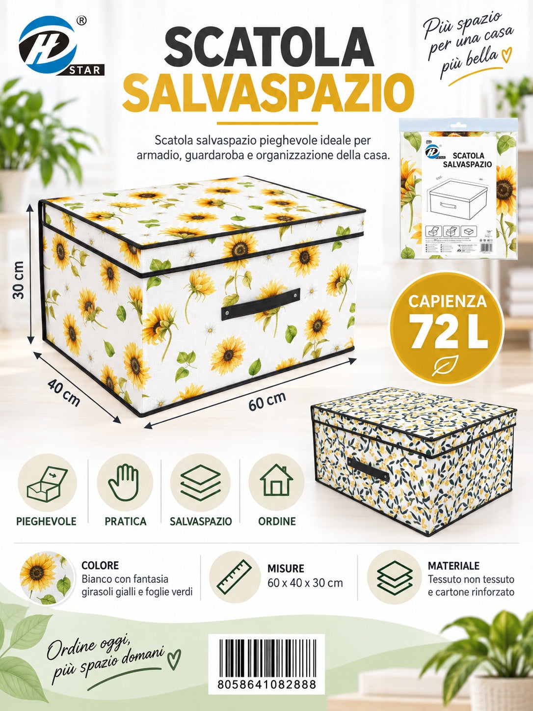 08288 C. Scatola Salvaspazio 60*40*30Cm Ct12